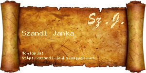 Szandi Janka névjegykártya